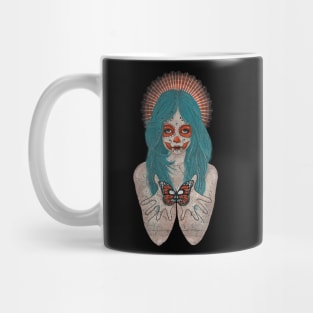 Santa Muerte and the Butterfly Mug